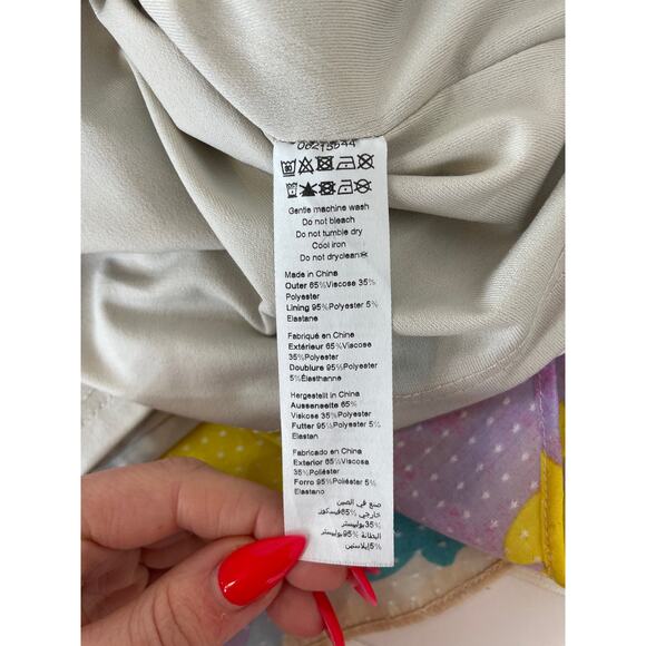 City Chic Eileen Off The Shoulder Dress In Multi Belted Mini Plus Size 16 - Picture 8 of 8